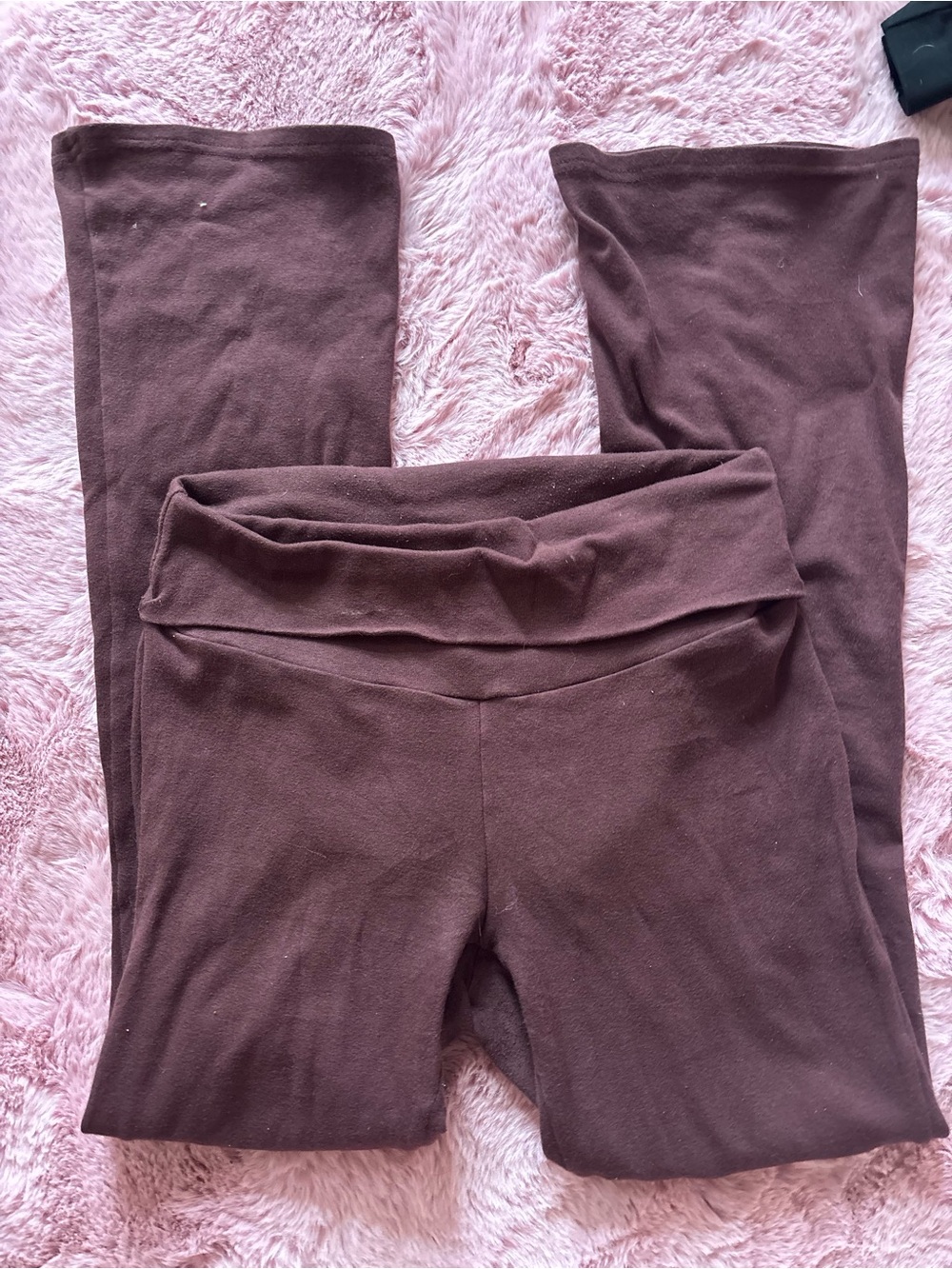 Burgundy flare leggings